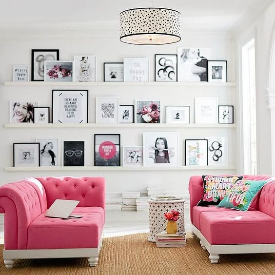 Gallery Wall Shelves That Display Framed Memories