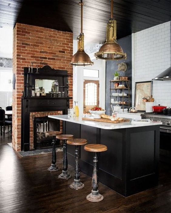 Industrial Stool Bases Add Vintage Touch