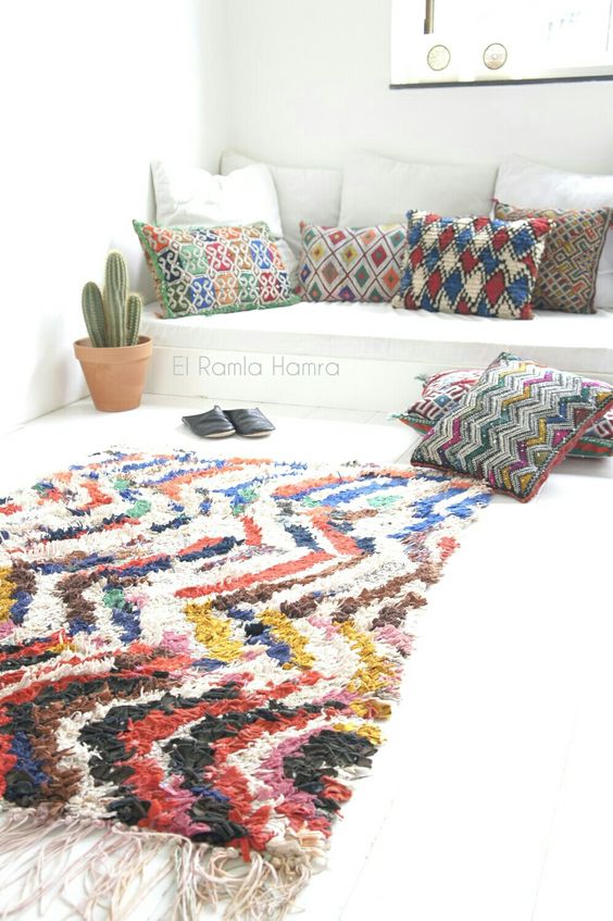 Introduce Color with a Zigzag Shag Rug