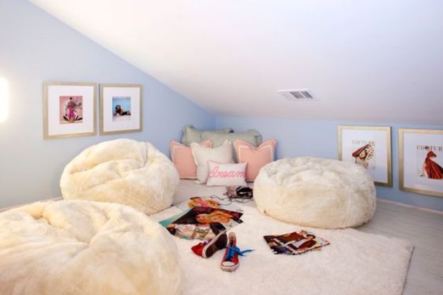 Plush Bean Bags Create a Cozy Reading Nook