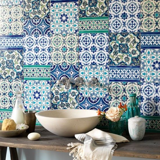 Mix-and-Match Tiles Create a Dynamic Moroccan Backsplash