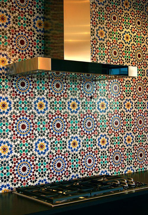 Design a Bold Backsplash with Geometric Mosaic Tiles