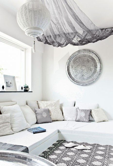Ornate Silver Tray as Wall Art Adds Metallic Shine