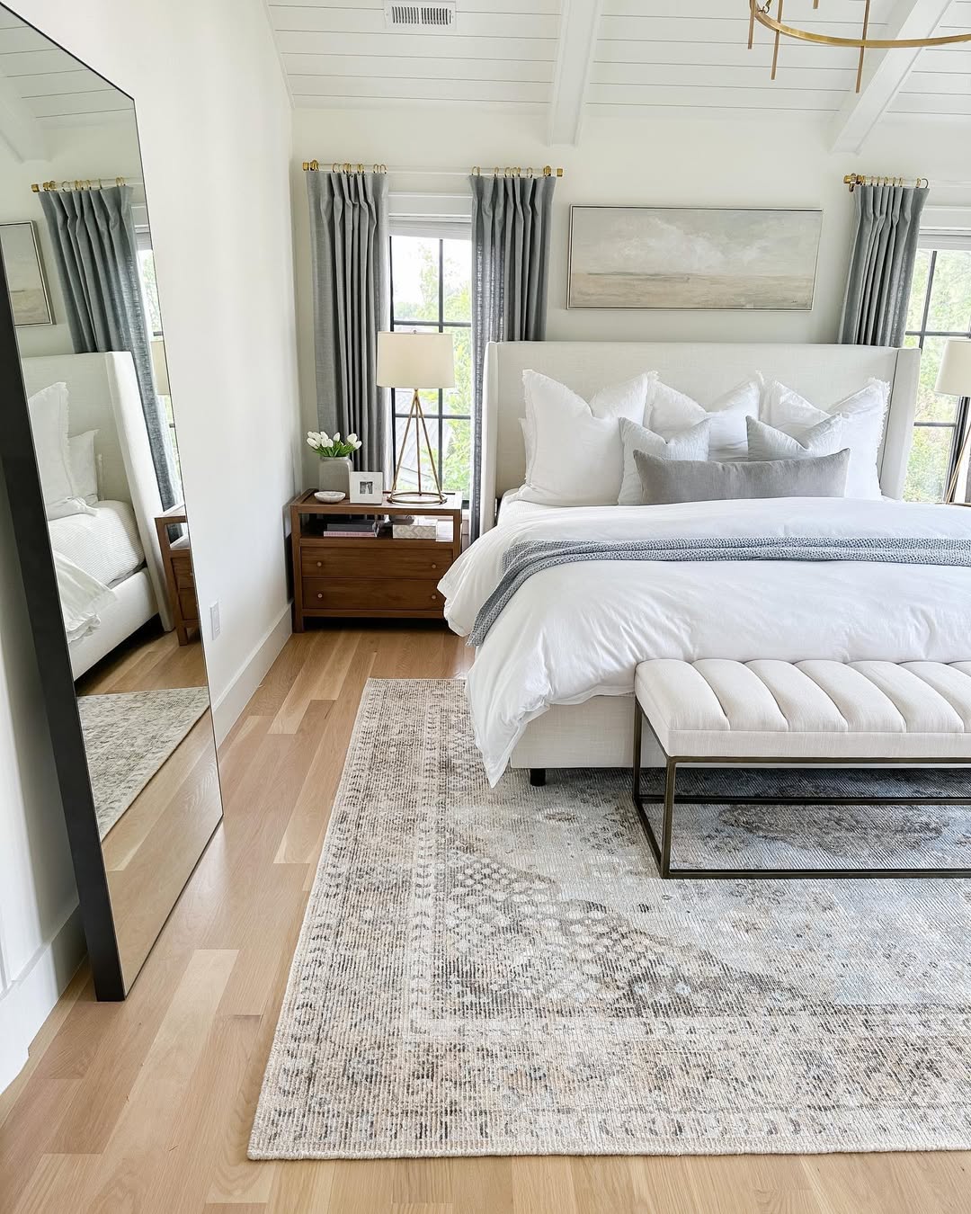 Expand Light and Space with a Tall Floor Mirror