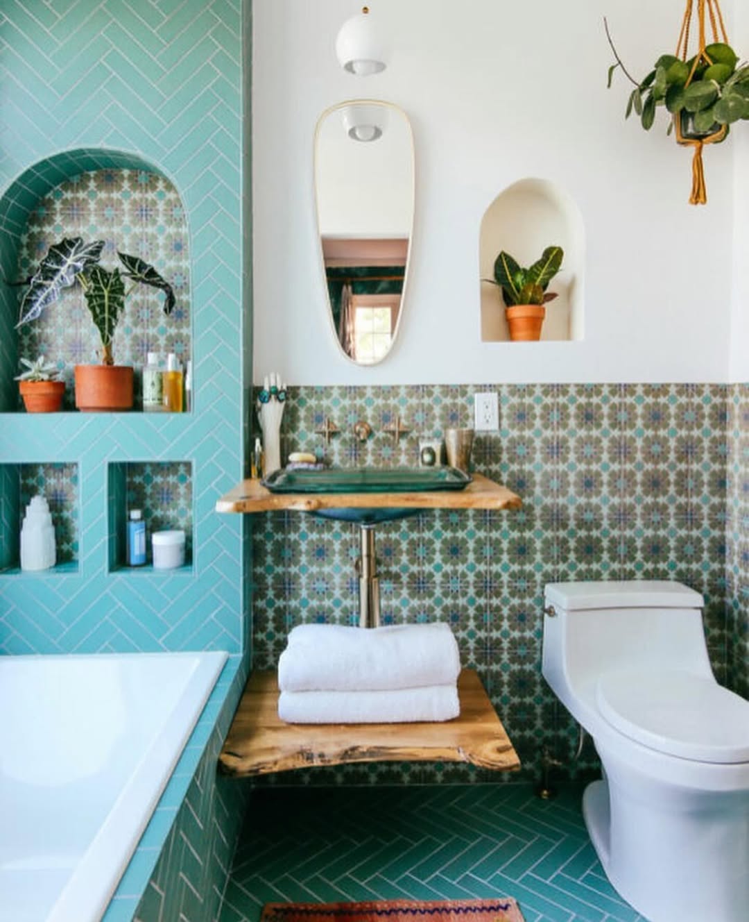 Incorporate Natural Countertops with Live-Edge Wood Shelves