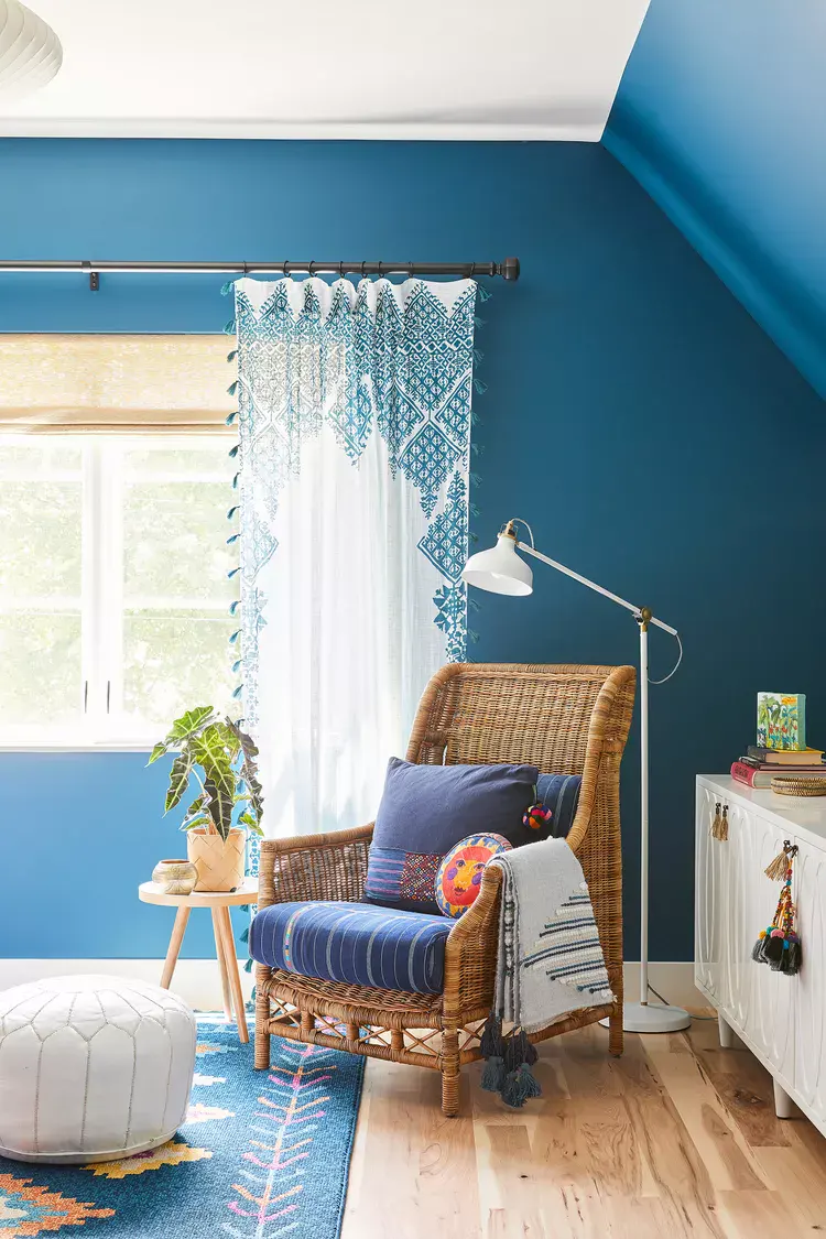 Sheer Curtains With Tassels Add Patterned Light