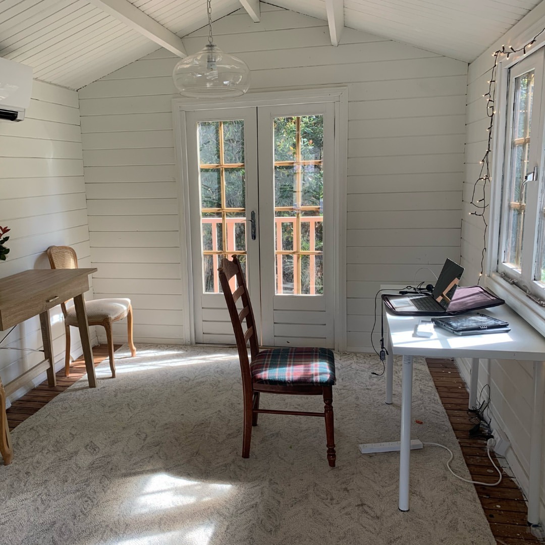 Plaid Seat Cushions Add a Cozy Touch to Wooden Chairs