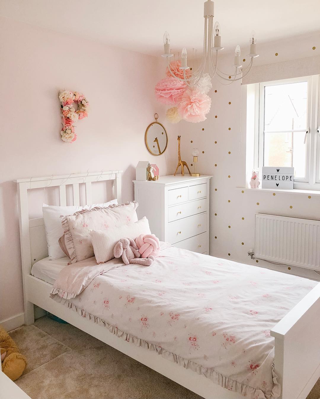 Floral Letter 'P' as Personalized Wall Art