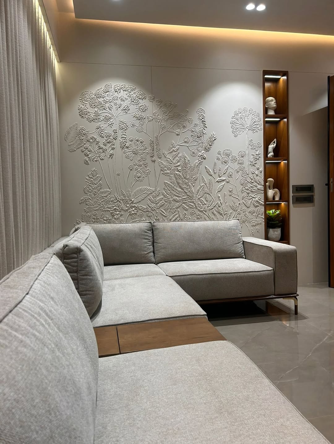 Textured Botanical Wall Relief for Dimension