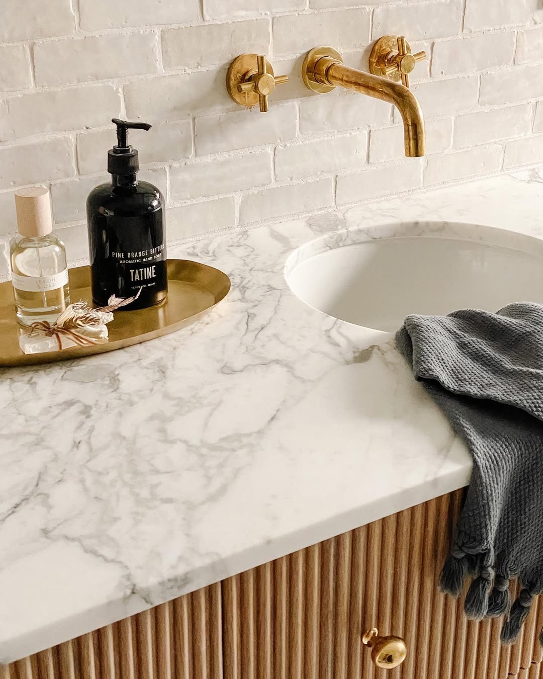 Introduce Metallic Warmth with a Gold Tray