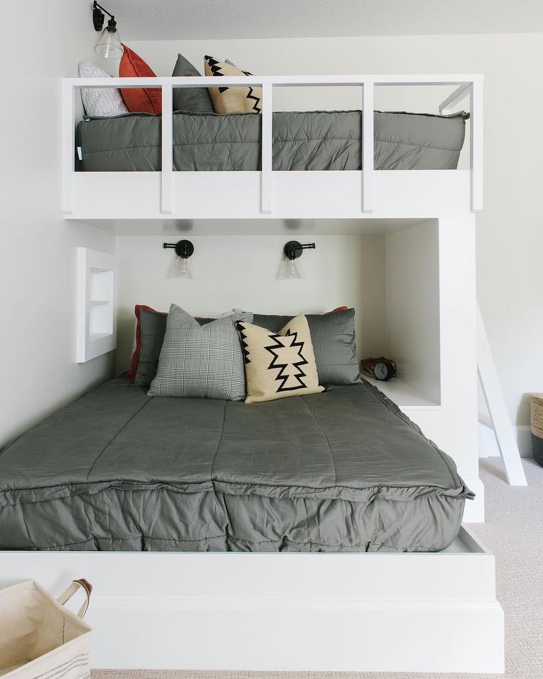 Built-in Bunk Beds with Integrated Reading Lights