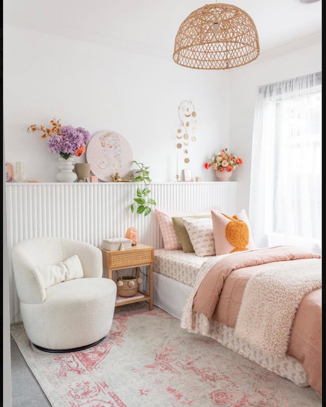 Fluted Wall Panel Creates a Decorative Shelf Space