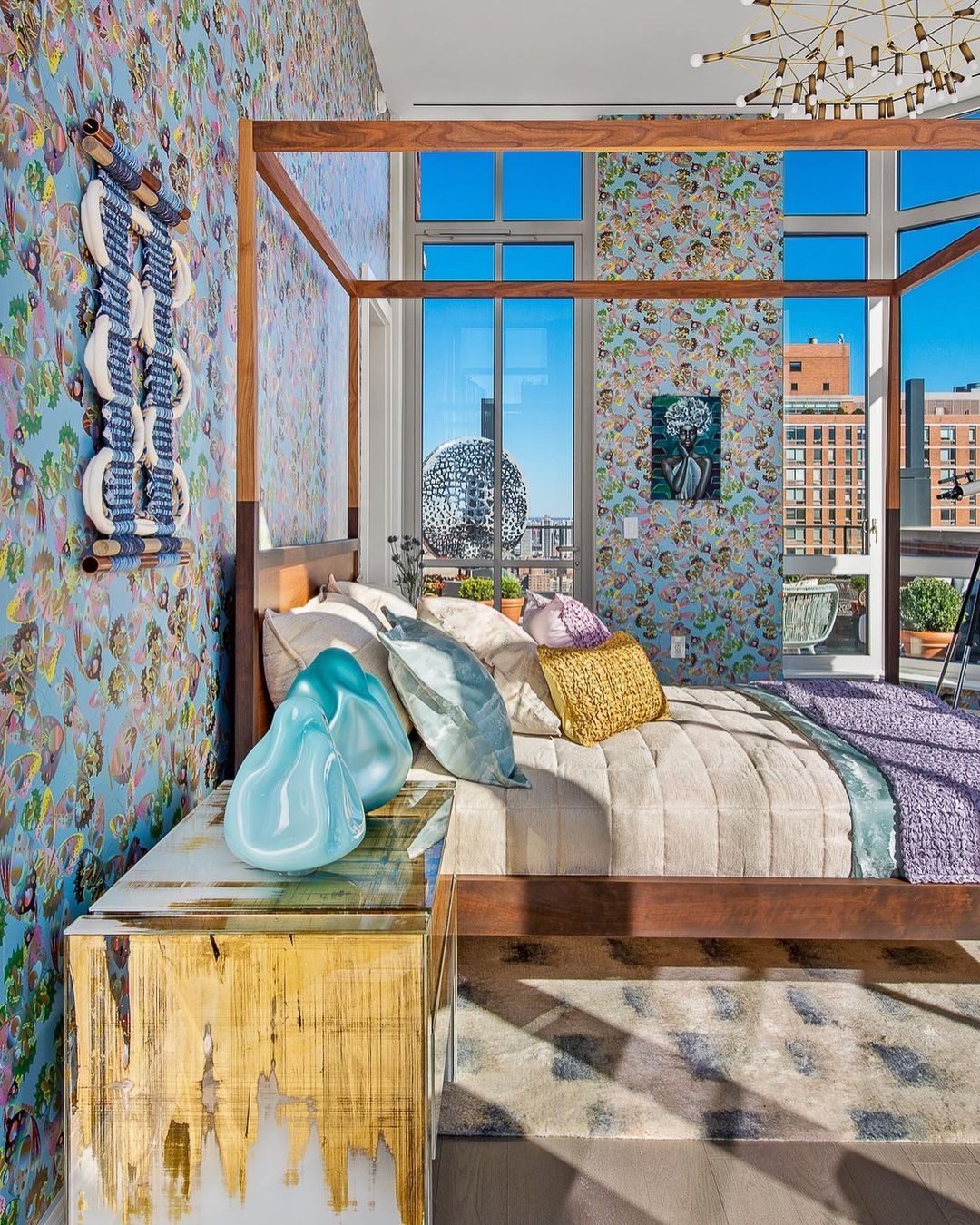 Textile Wall Hanging Adds Organic Texture to Wallpaper