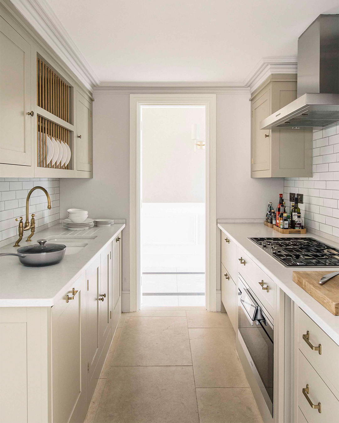 Showcase Dishes in a Glass-Fronted Cabinet with Plate Rack