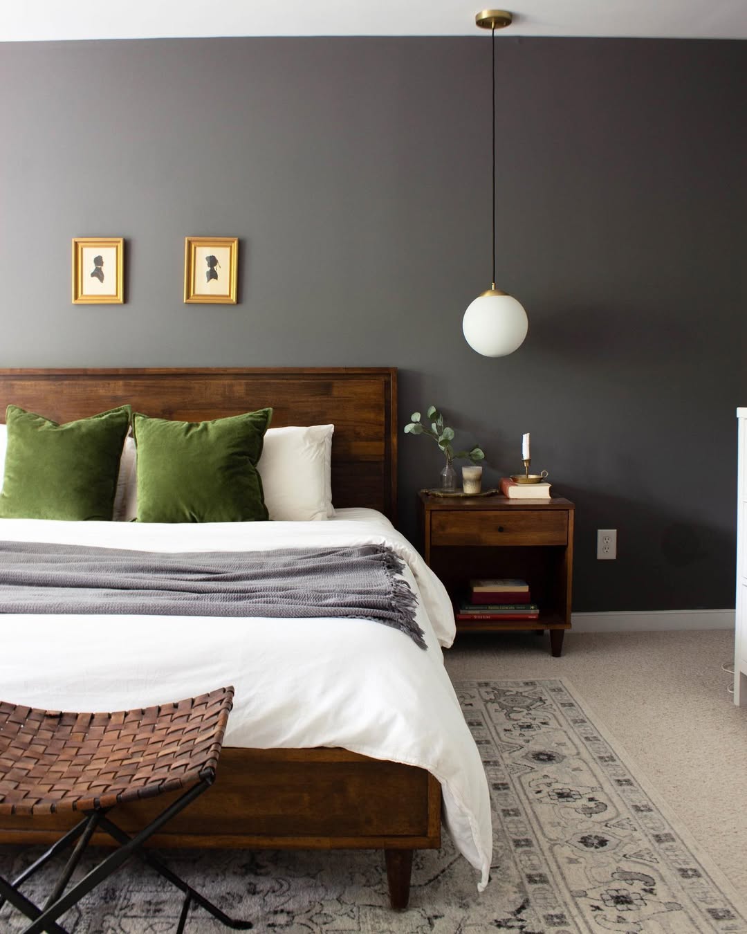 Framed Silhouettes for Personal Charm Above the Headboard