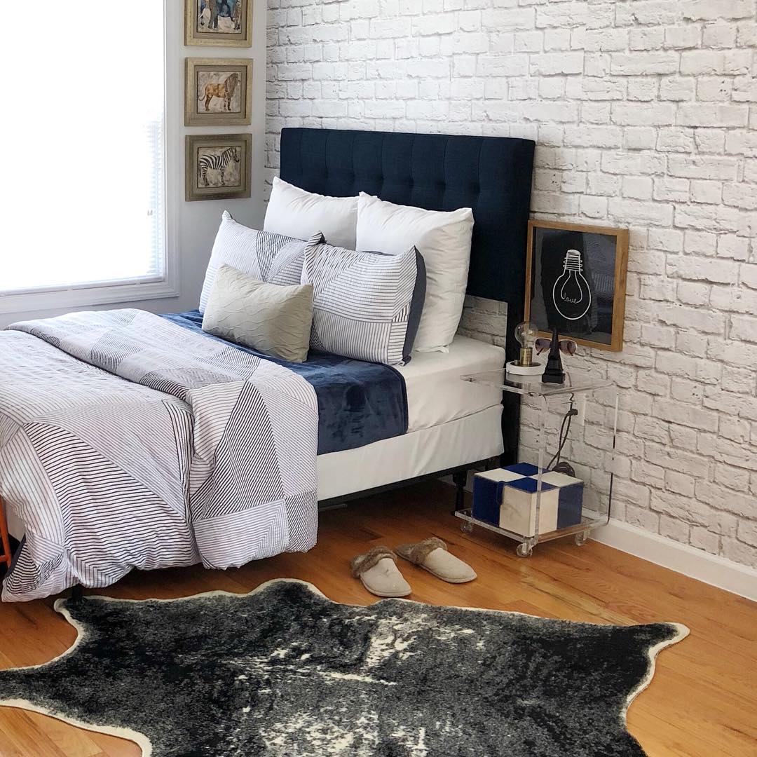 Combine a Clear Acrylic Nightstand with a Rolling Storage Box