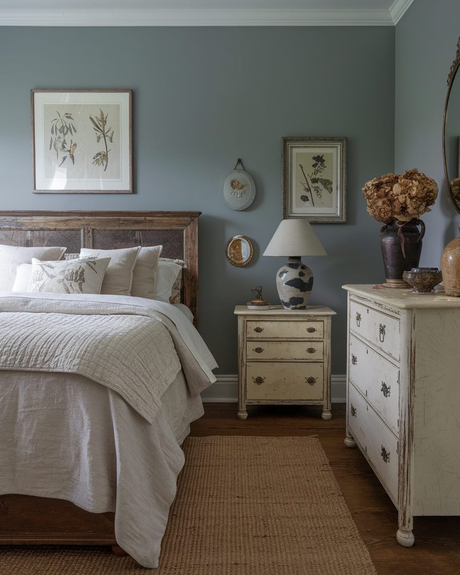 Distressed Nightstands Add Vintage Charm and Storage