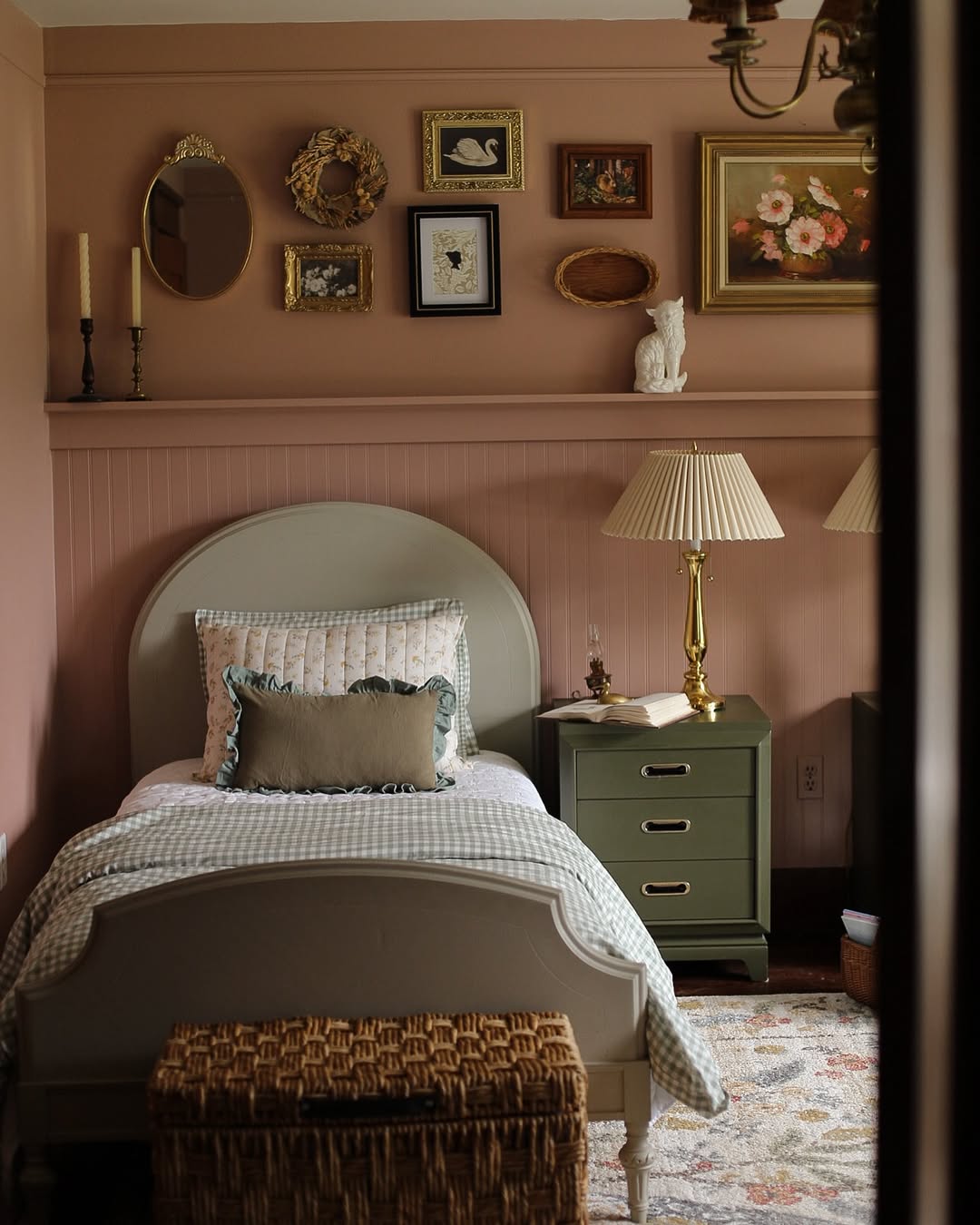 Design a Gallery Wall With an Oval Mirror for Dimensional Interest