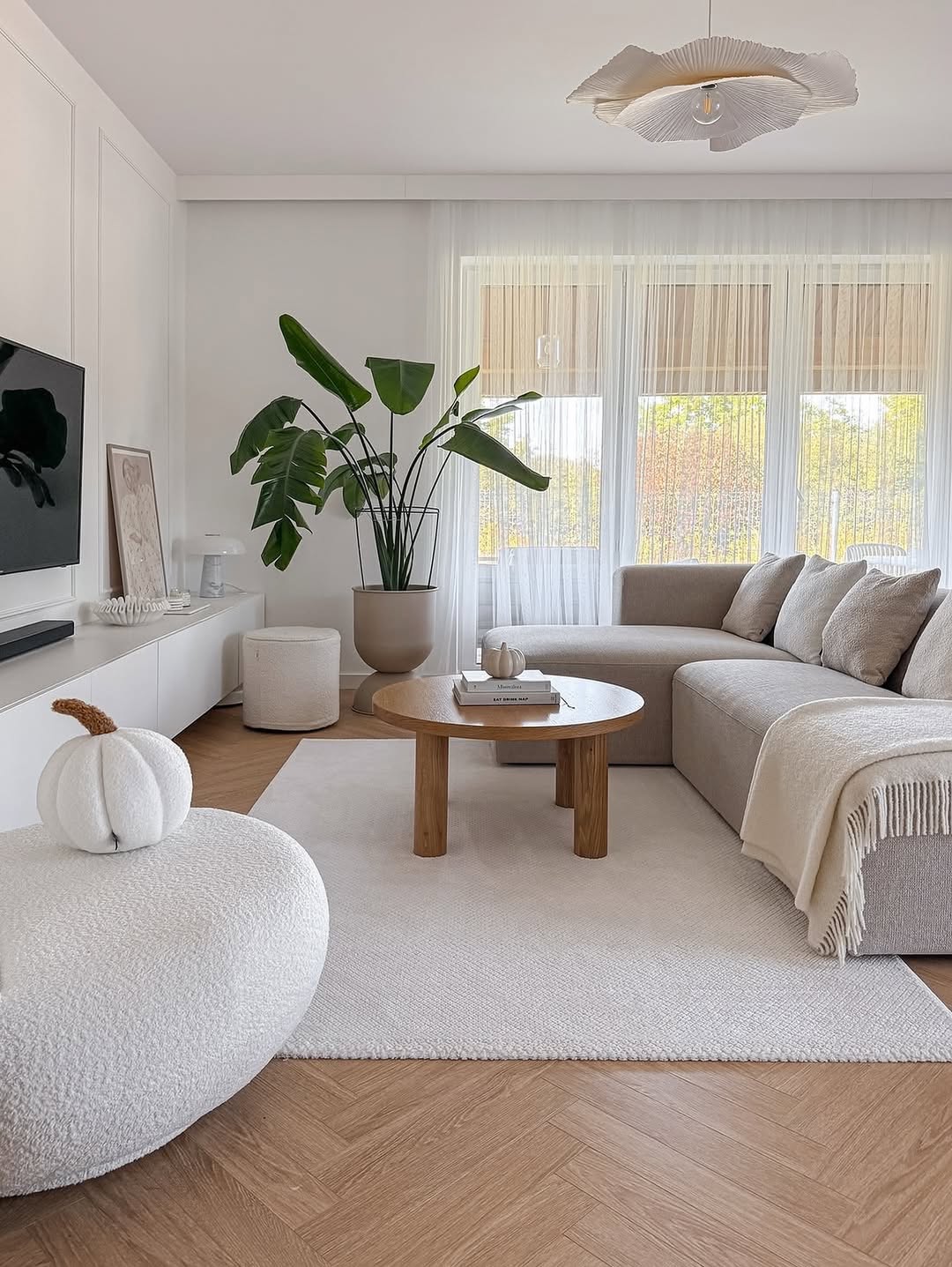 Anchor Your Space with a Round Wooden Coffee Table