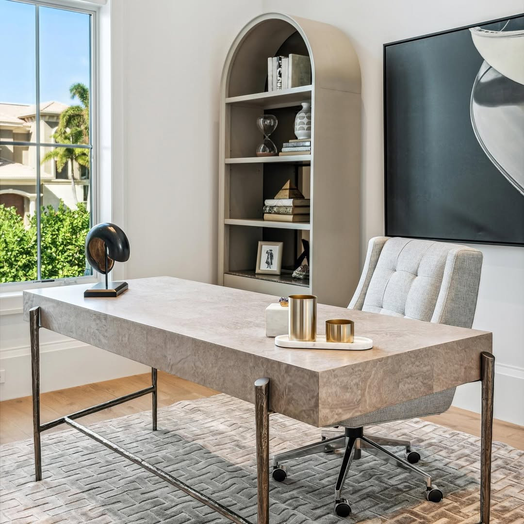 Textured Desk Surface Adds Subtle Visual Interest