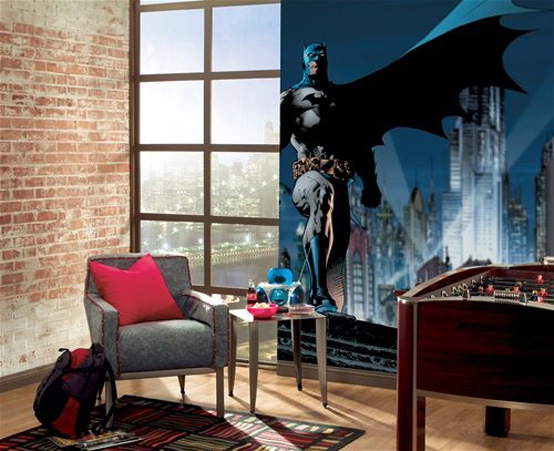 Design a Gotham City Scene with a Batman Mural