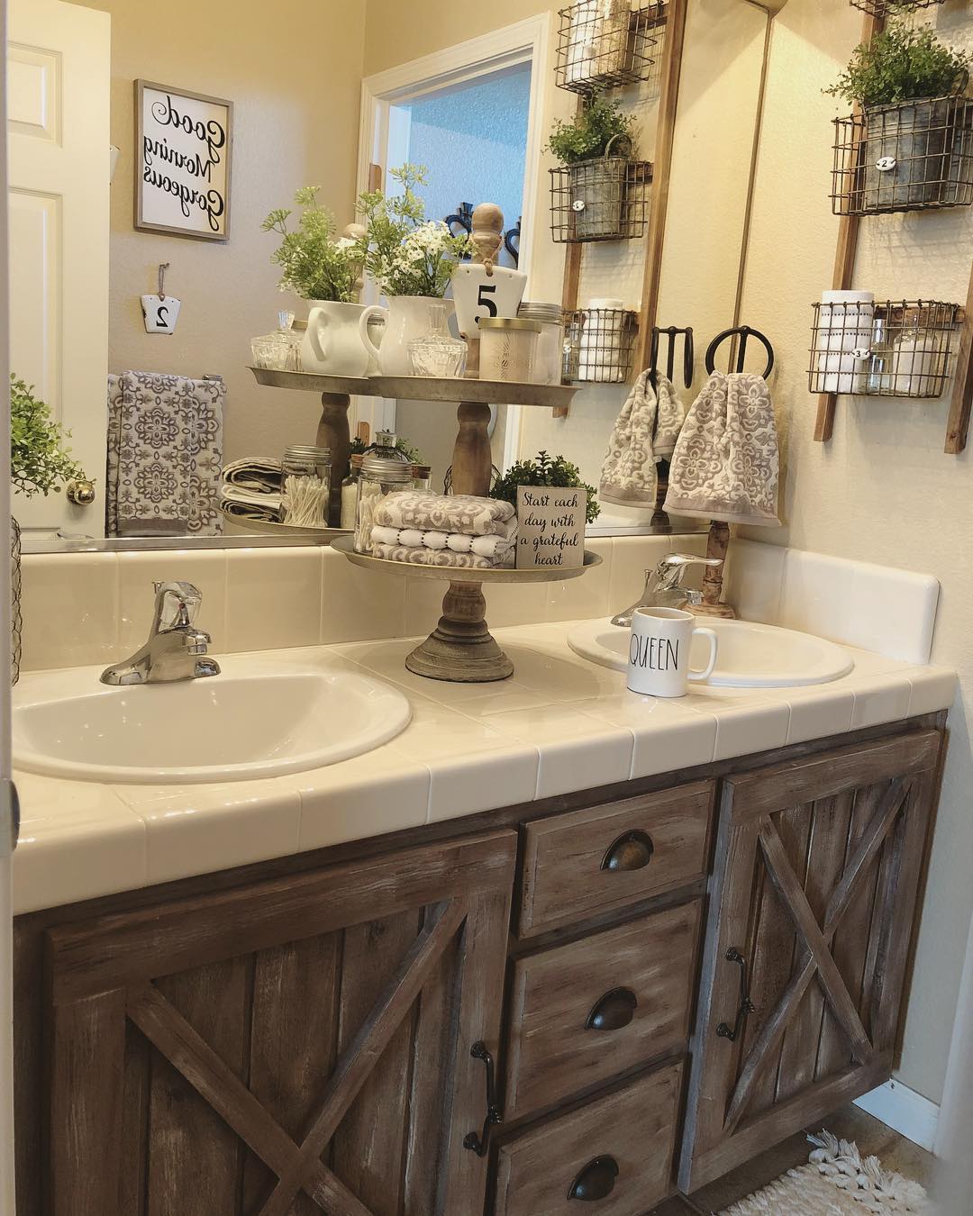Maximize Vanity Space with Tiered Trays