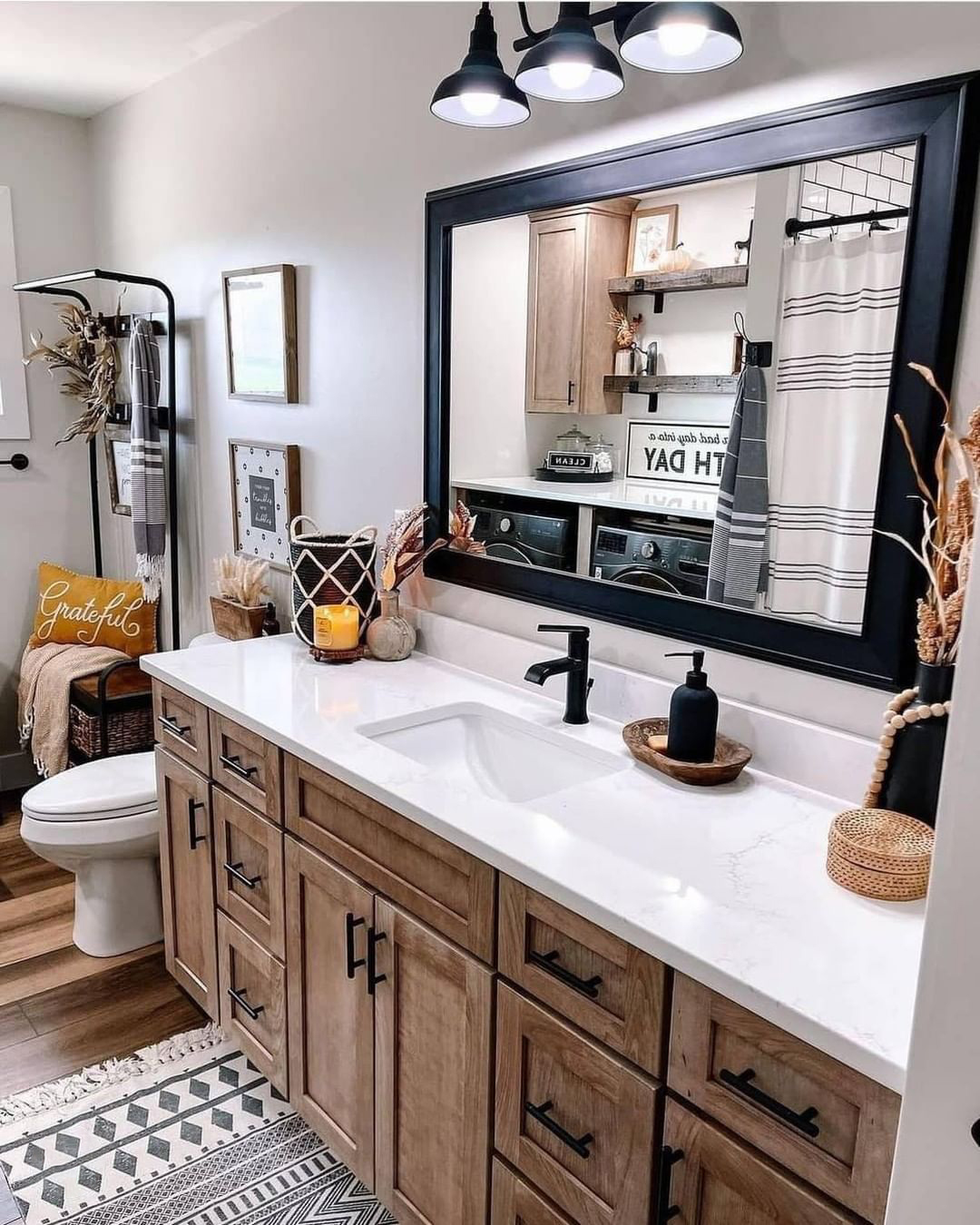 Warm Up Your Bathroom with Wooden Vanity Cabinets