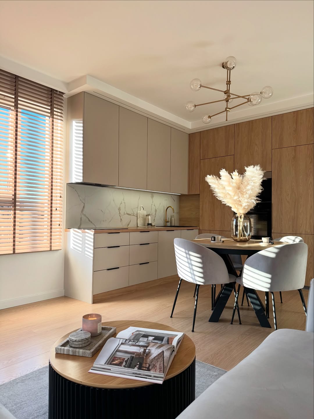 Soften Your Dining Table with Pampas Grass