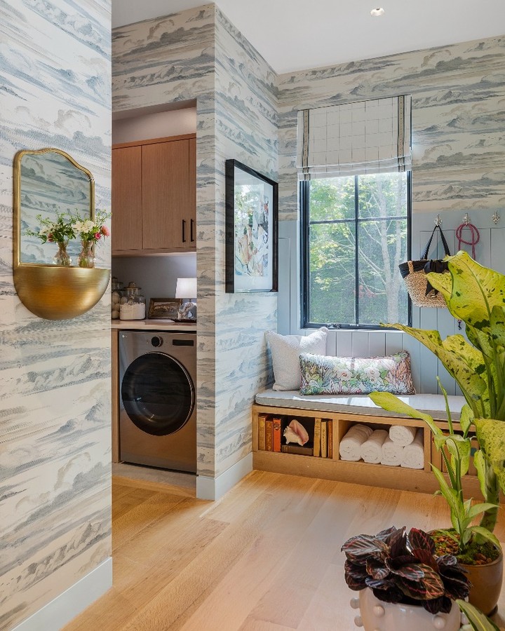 Built-in Bench Cubbies for Towels and Books