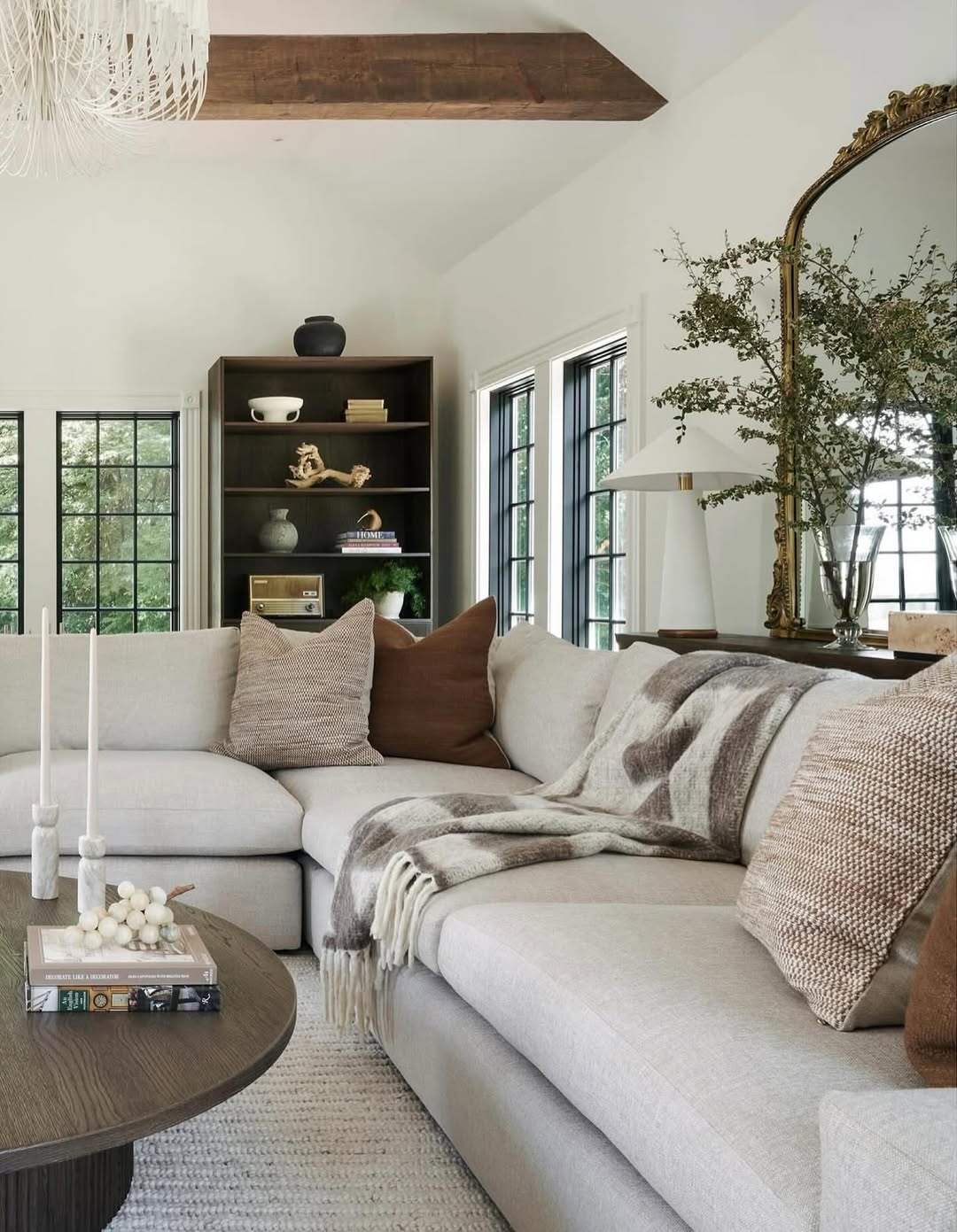 Tall Bookshelf Styling With Varied Objects