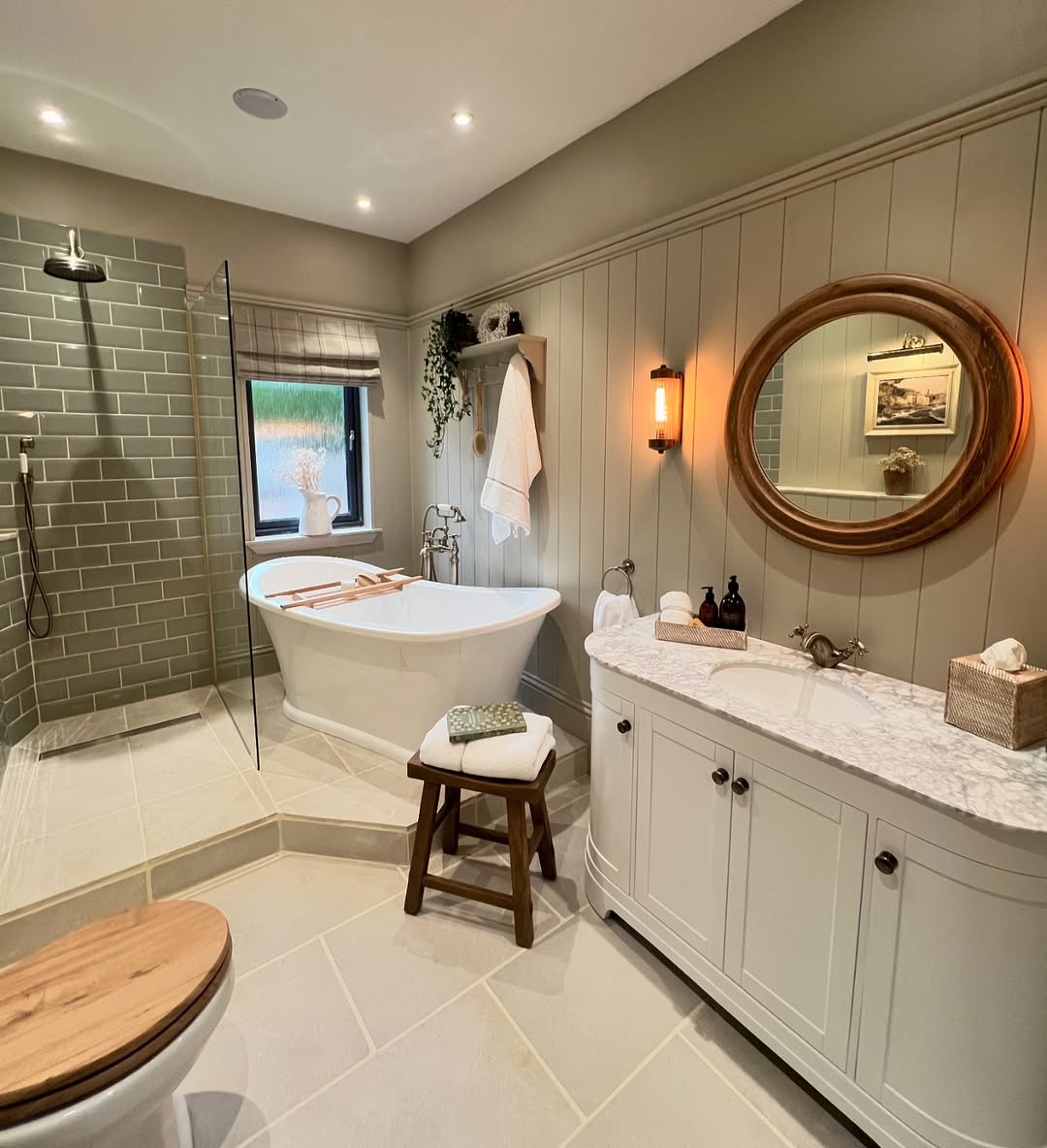 Keep Towels Handy with a Wooden Stool