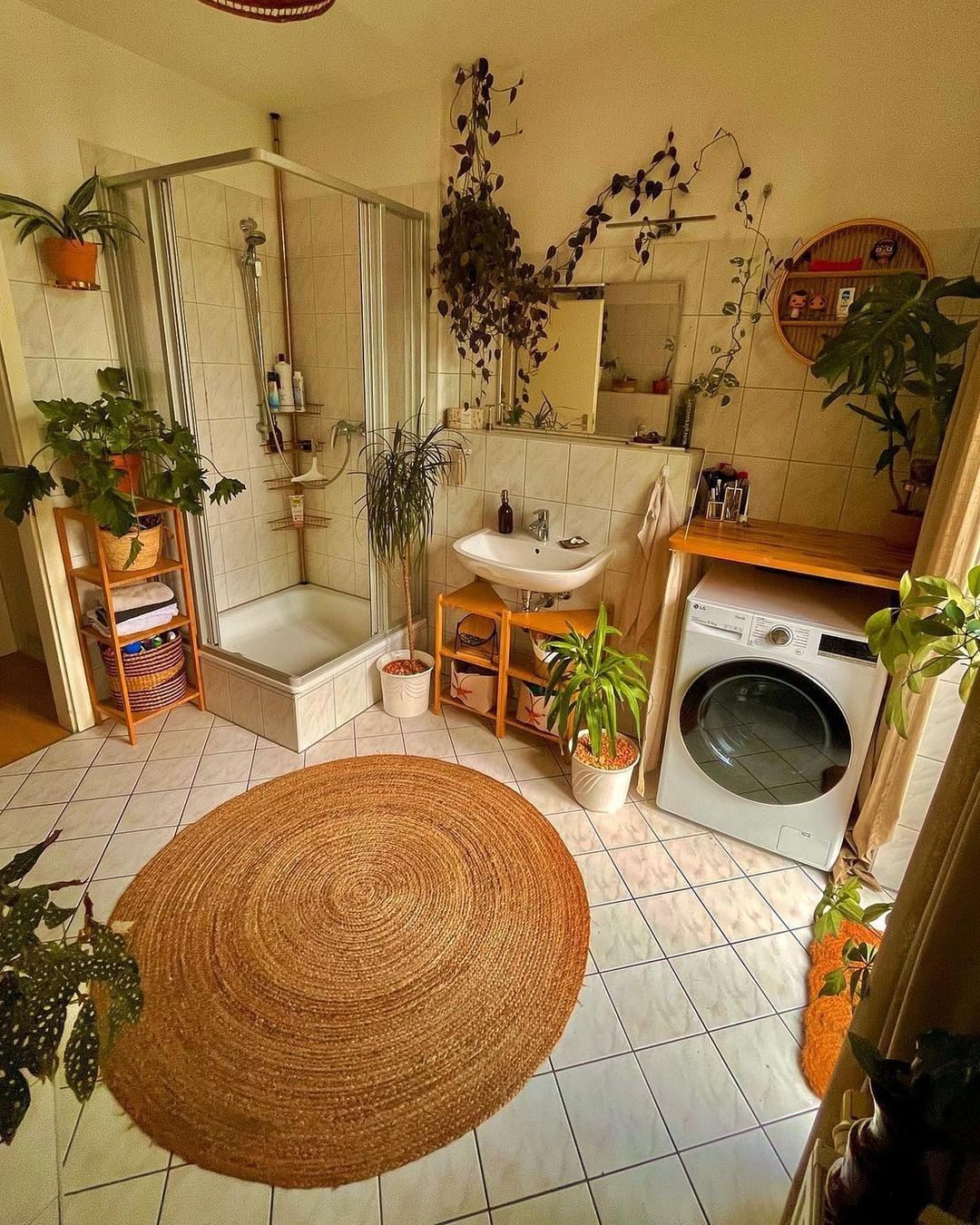 Ground the Space with a Round Jute Rug