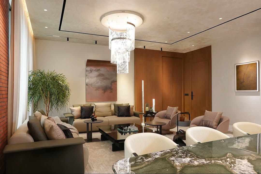 Layered Pillows Add Cozy Texture to Neutral Sofas