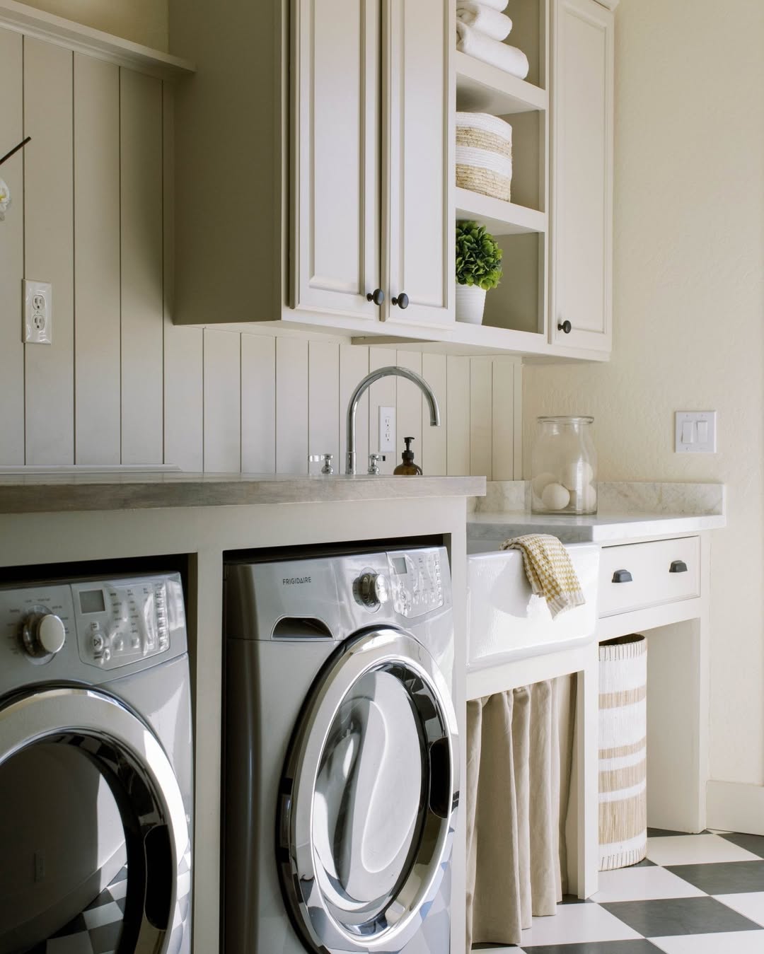 Farmhouse Sink Skirt to Hide Plumbing