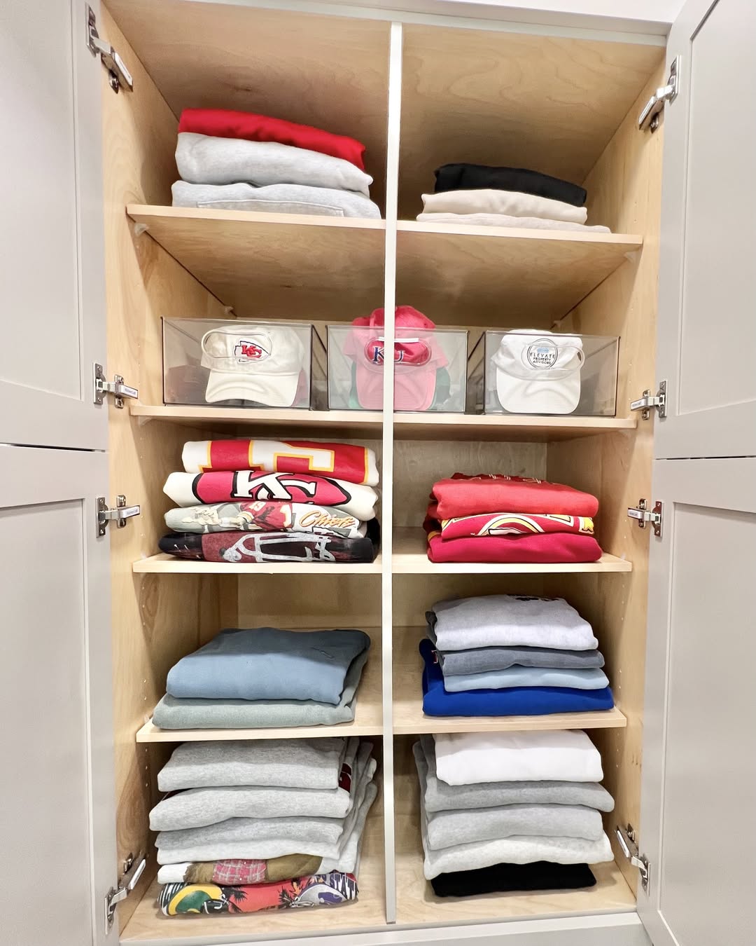 Clear Bins for Organizing Hats and Small Accessories