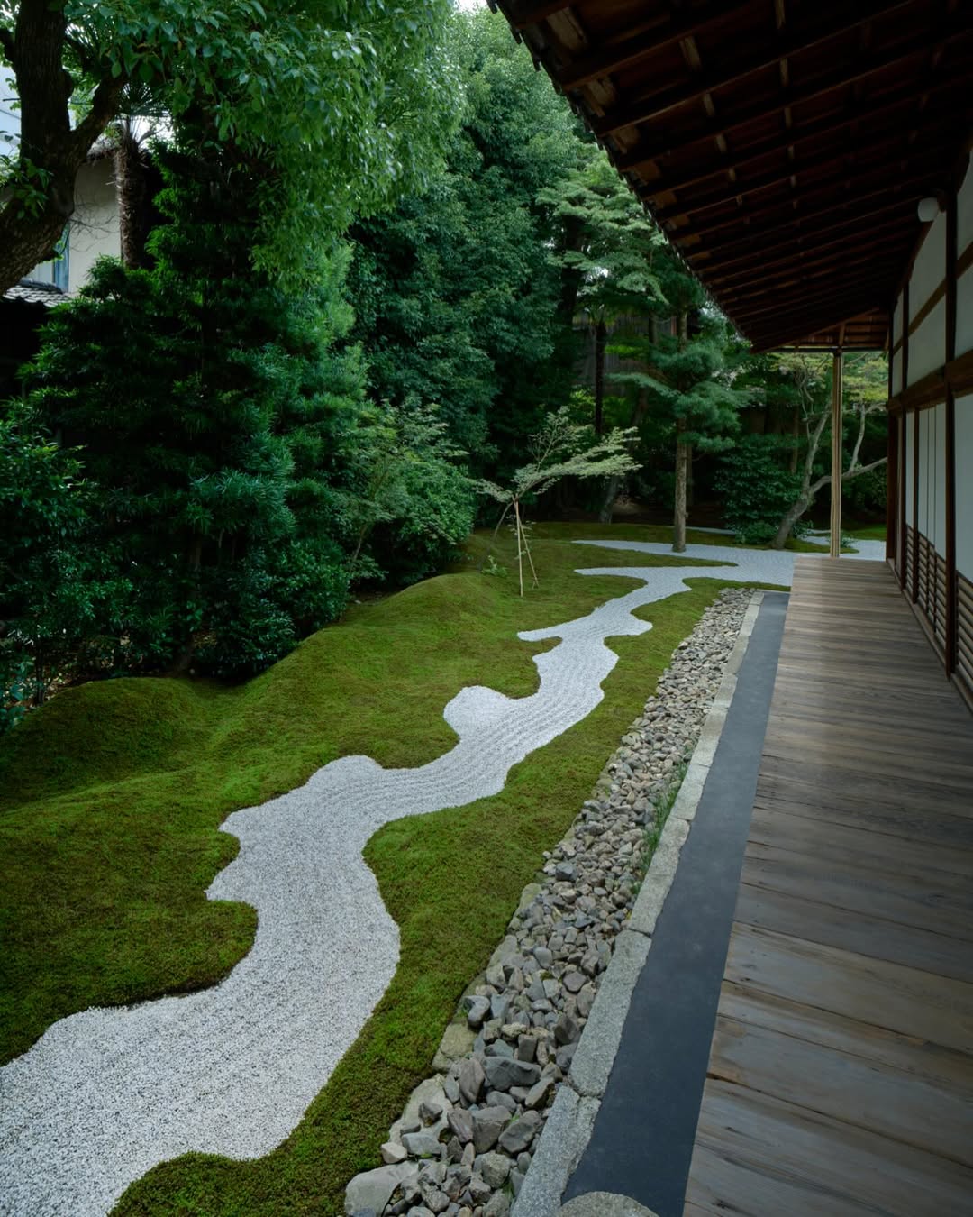 Weave Winding Gravel Paths Through Mossy Mounds