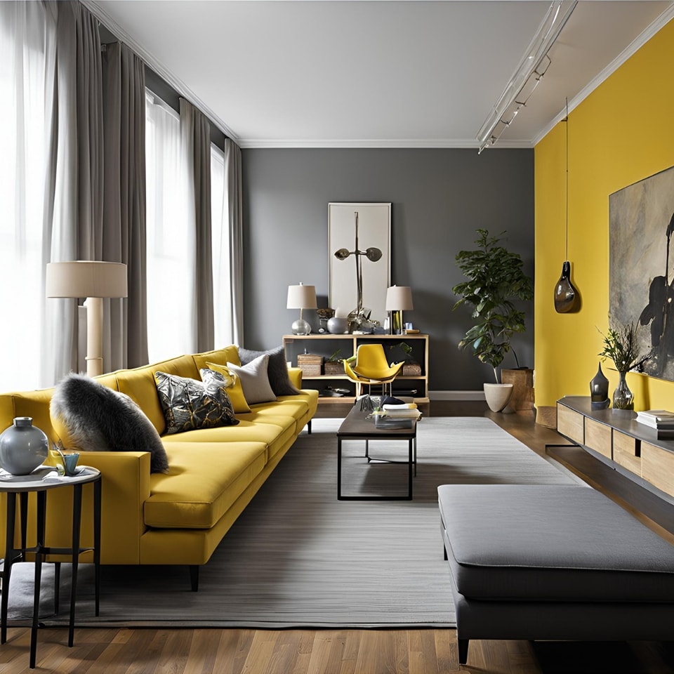 Incorporate a Yellow Accent Chair for a Cheerful Focal Point