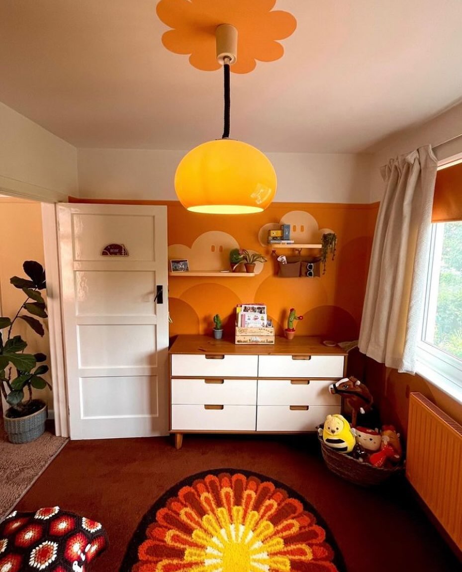 Flower-Shaped Ceiling Detail Adds Whimsical Flair