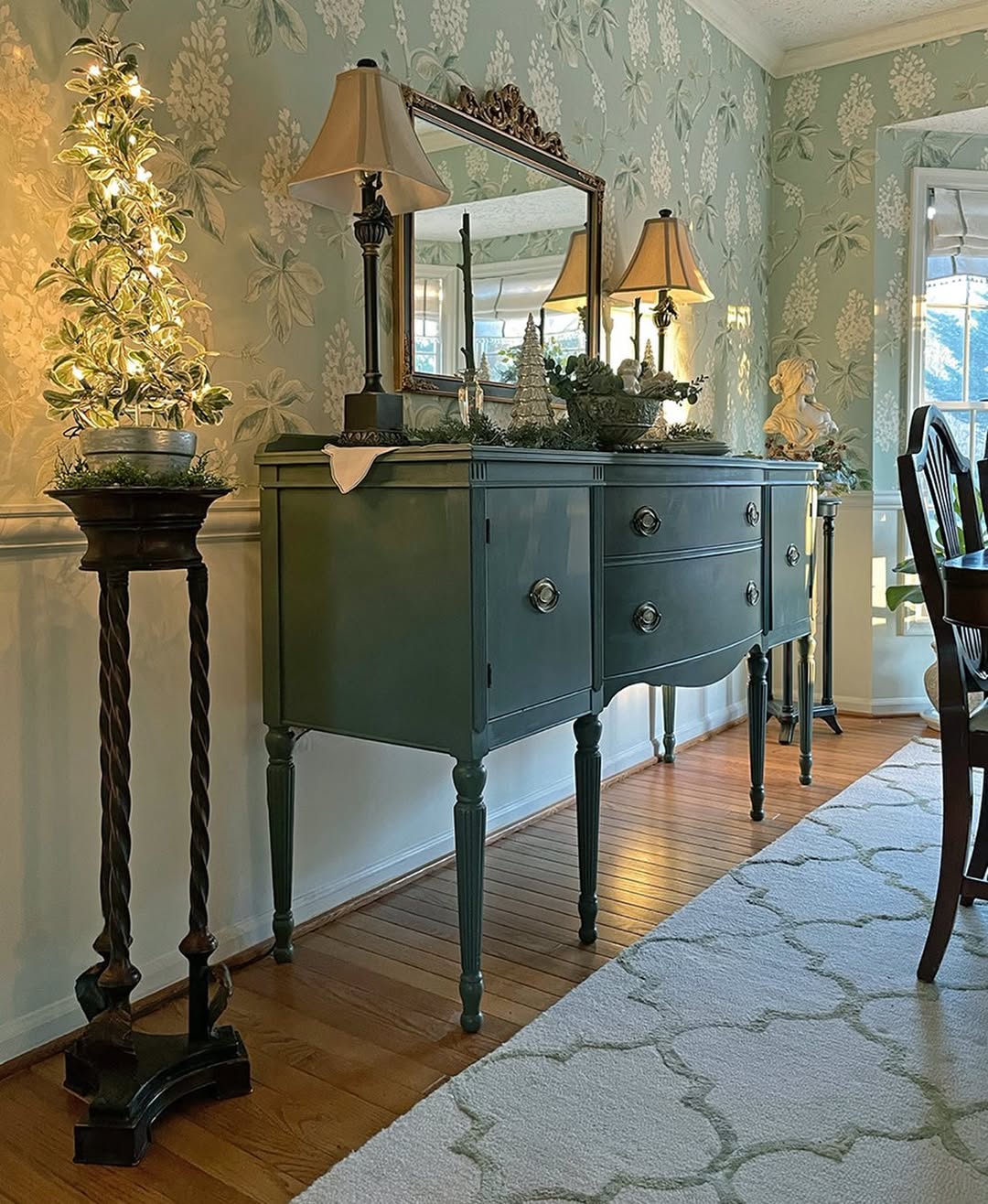 Twisted Pedestal Stand for a Lighted Topiary
