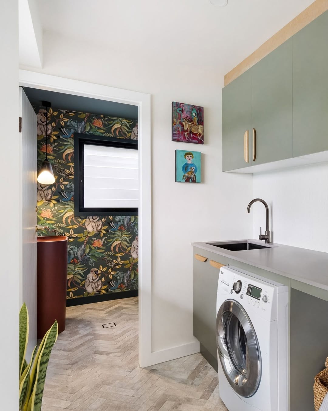 Two Small Paintings Add Whimsy Above Your Counter