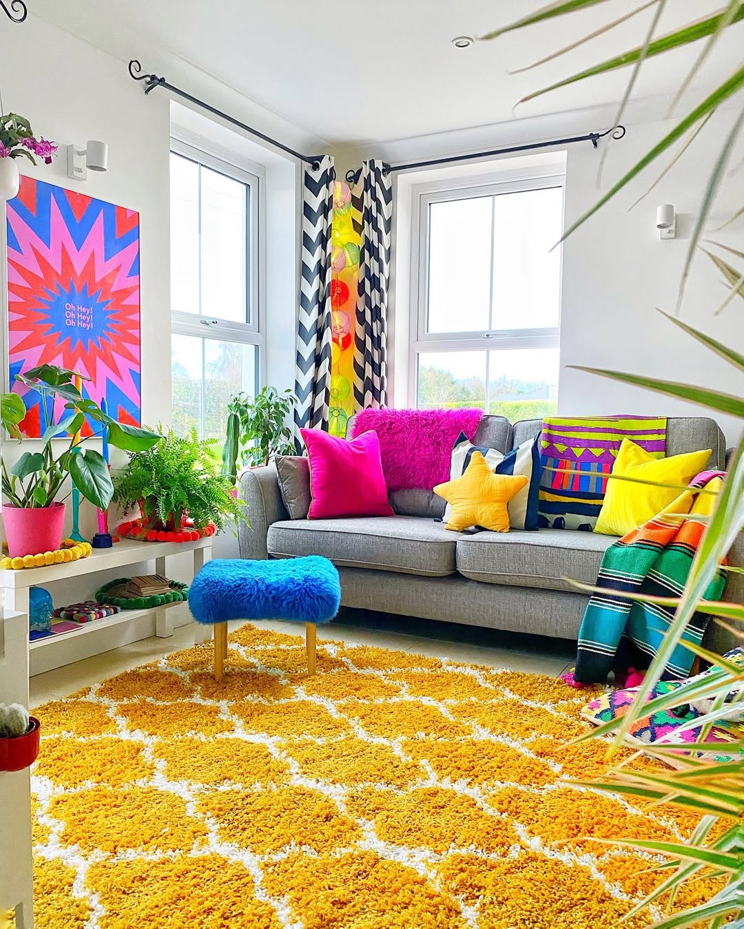 Bold Graphic Art Adds a Pop of Color
