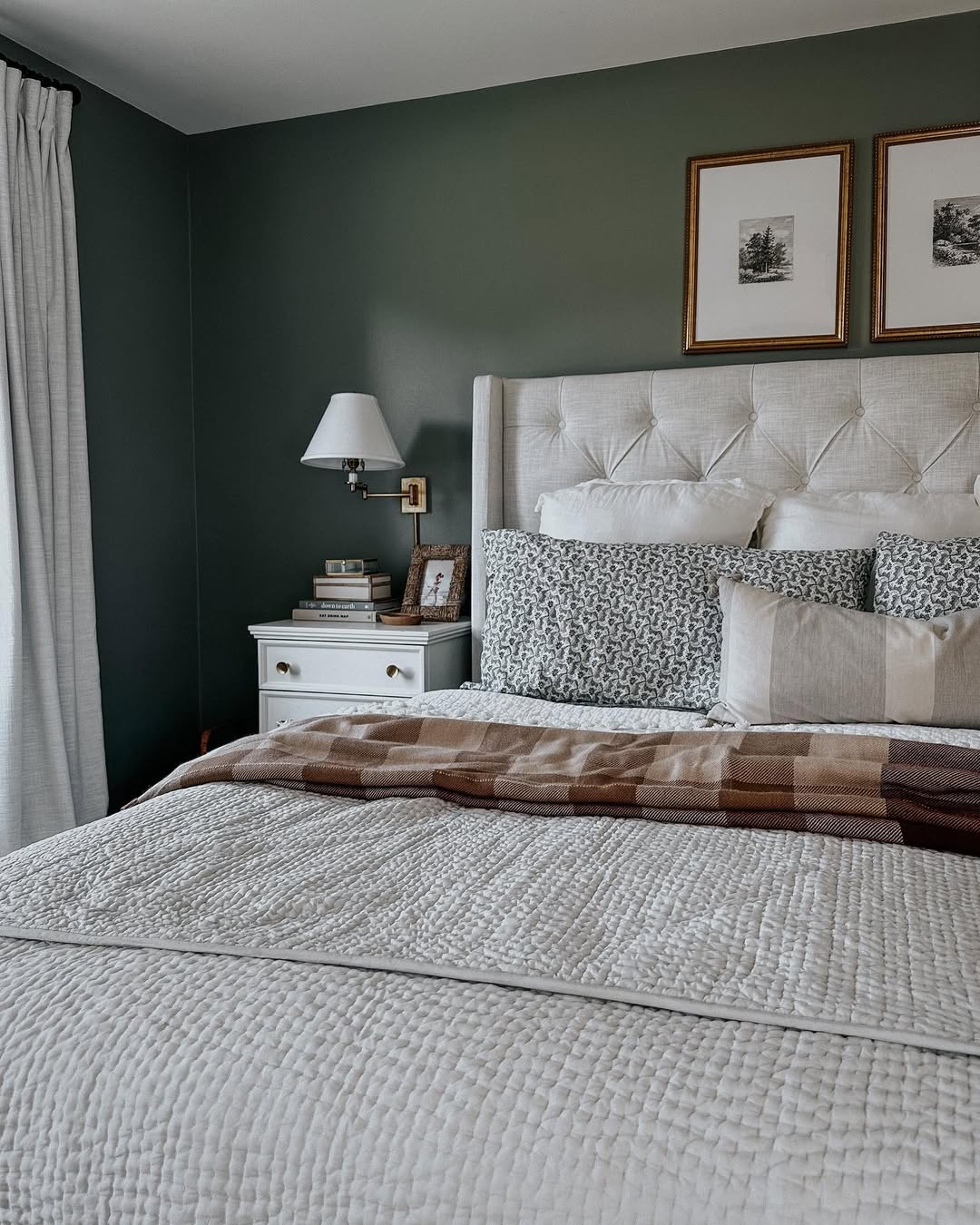 Frame Vintage Prints Above the Bed