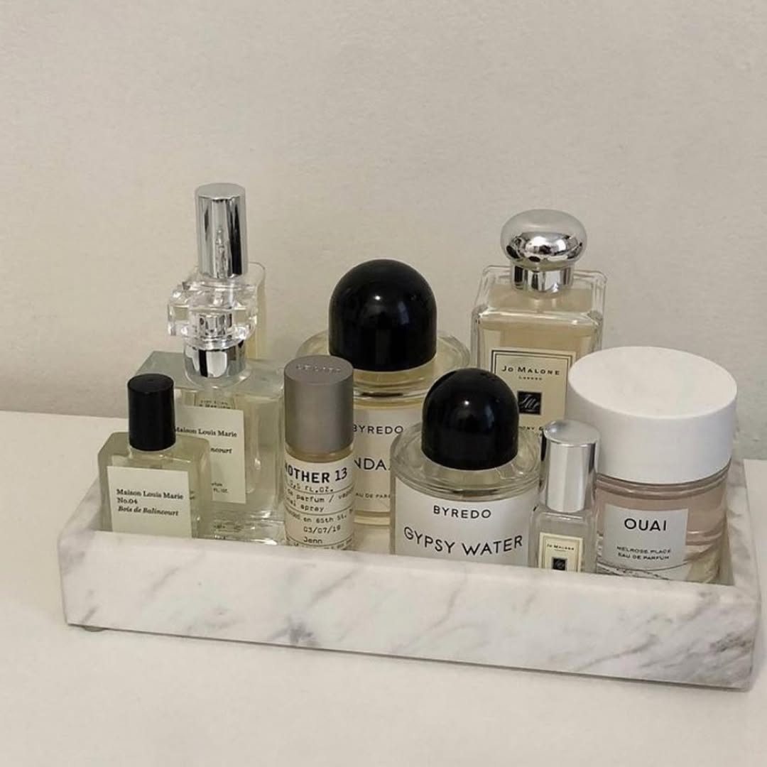 Marble Tray for Grouping Perfume Bottles