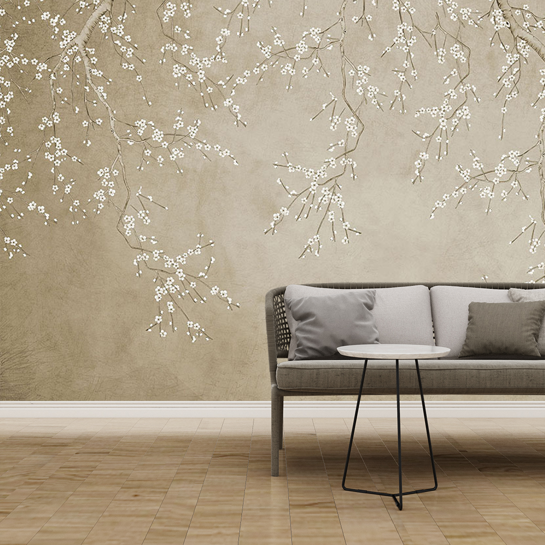 Delicate Branch Wallpaper for an Airy Feel