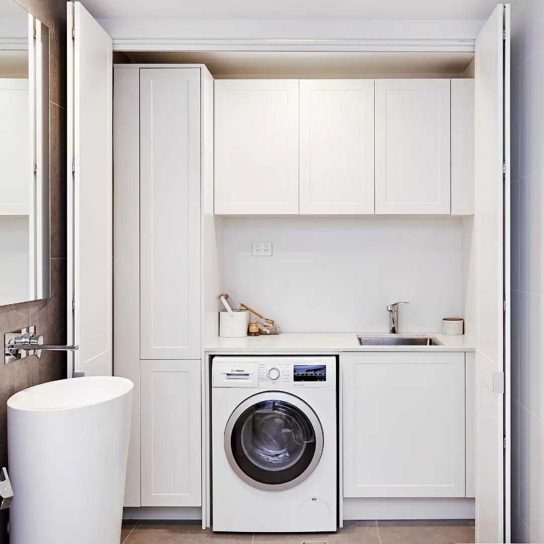 Hide Supplies in a Tall, Narrow Cabinet