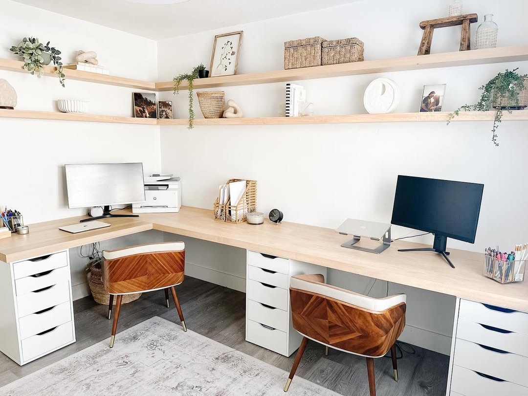 Corner Shelving Units Maximize Workspace