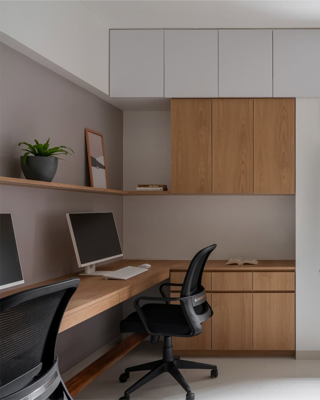 Blend Storage into Your Walls with Wood Grain Cabinets