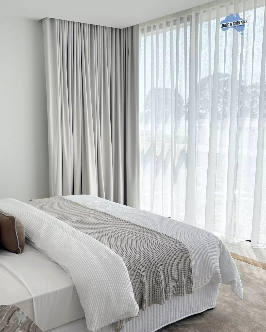 Layered Curtains Create Softness and Privacy