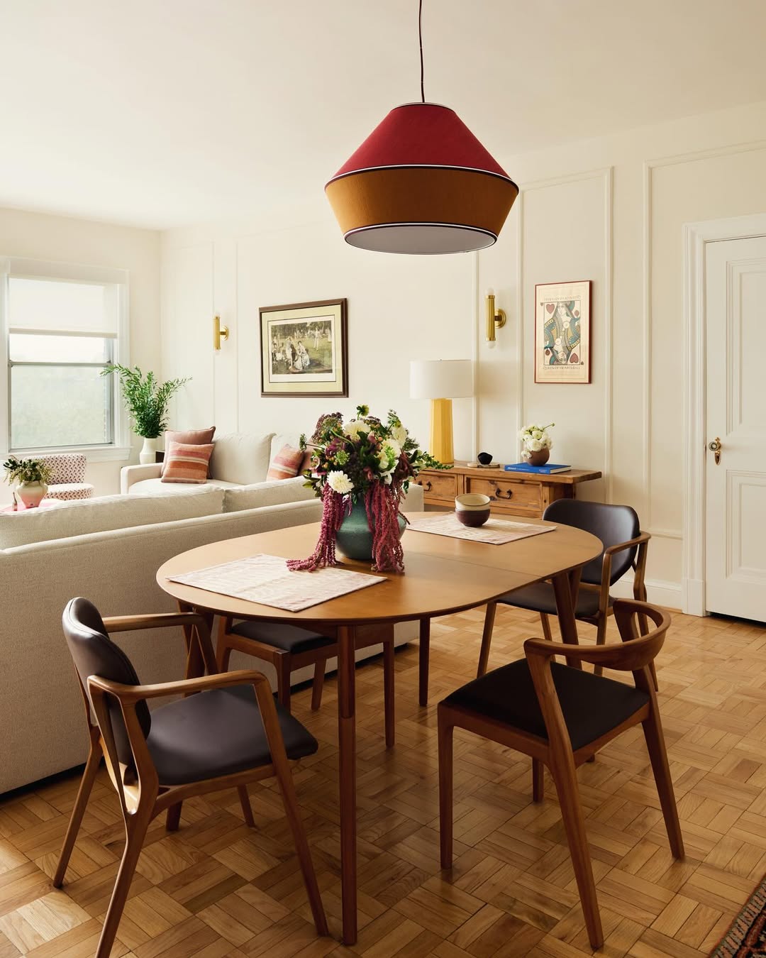 Sculptural Backs on Wooden Chairs Define Your Dining Area