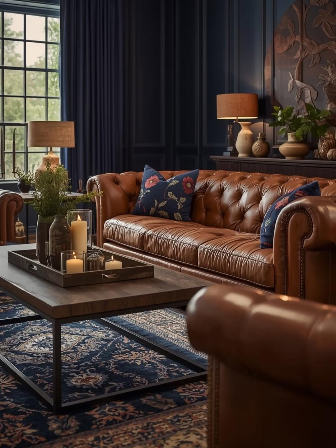 Ground Your Space With a Dark Wood Coffee Table